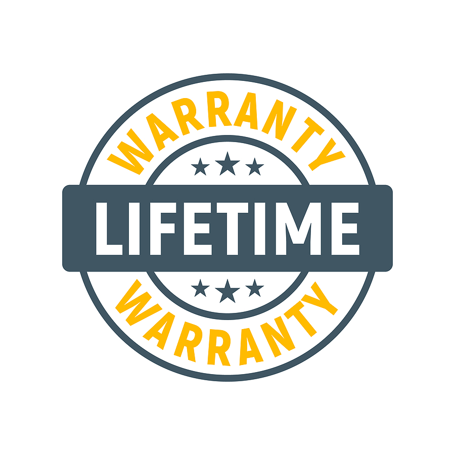 Lifetime Warranty Limited Stamp Round Tag. Warranty Extended Gua